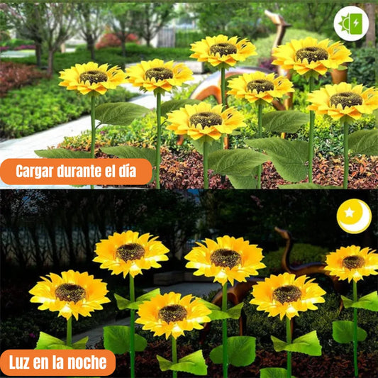 GardenGlow - Faroles de Girasol para Jardín (2 Unidades)