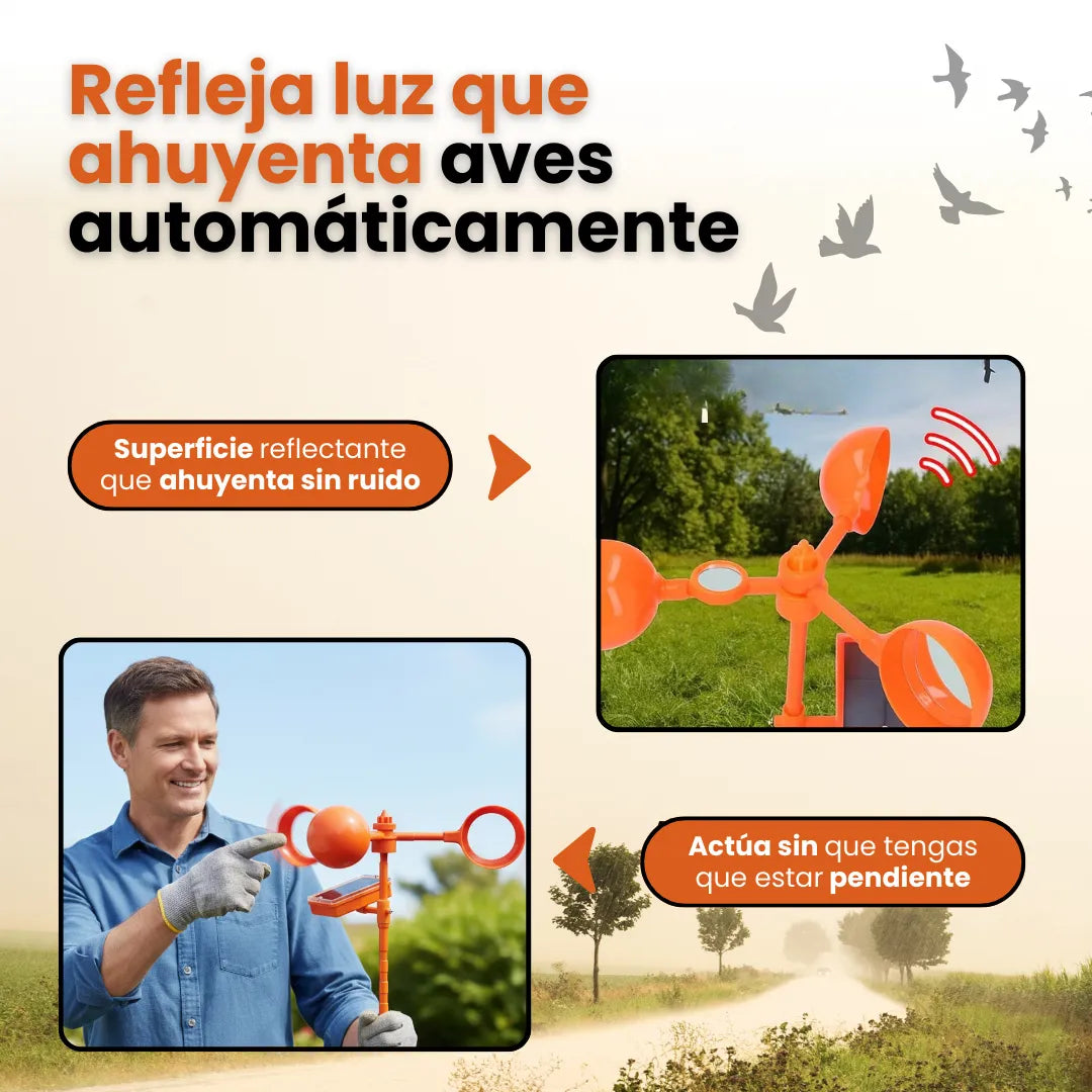 BirdShield™ Espantapájaros Reflectante