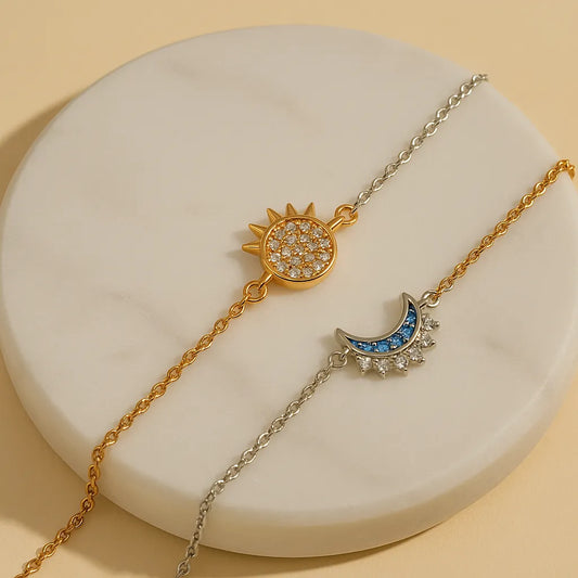 Stellar™ Pulsera Duo Sol Y Luna Par de Pulseras