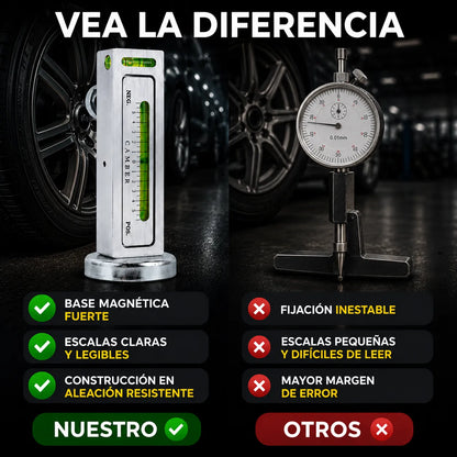 🧲 CamberGauge Pro™ Nivel Magnético para Alineación de Ruedas 🚗✨