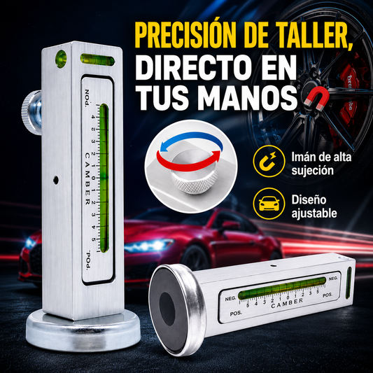 🧲 CamberGauge Pro™ Nivel Magnético para Alineación de Ruedas 🚗✨