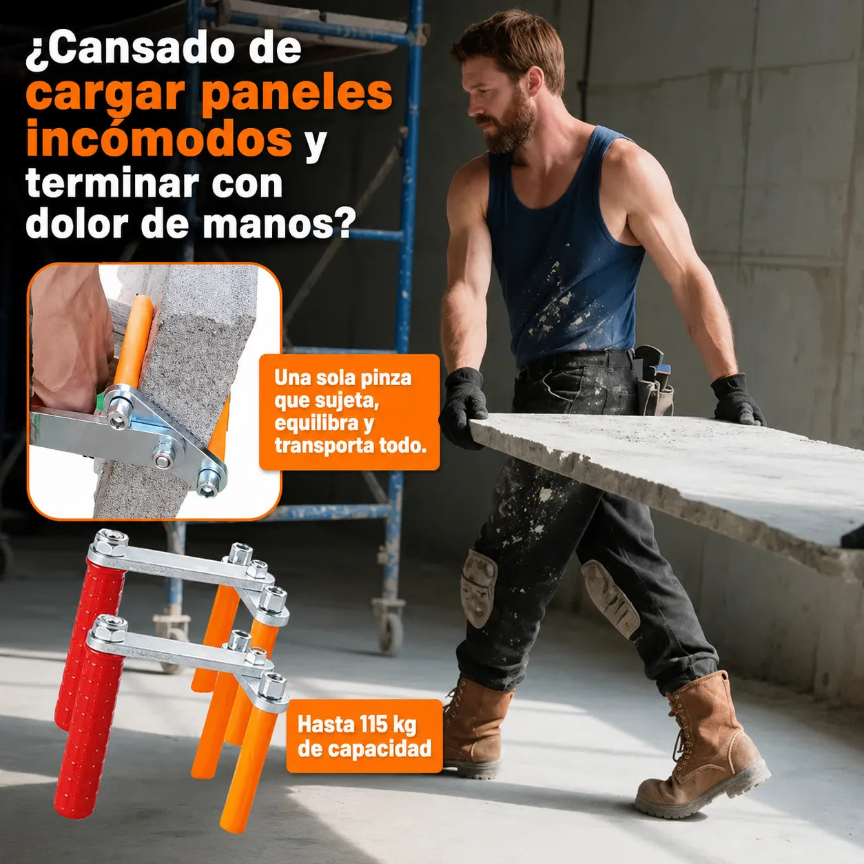 PanelGrip™ Pinza de Fácil Elevación para Láminas y Paneles