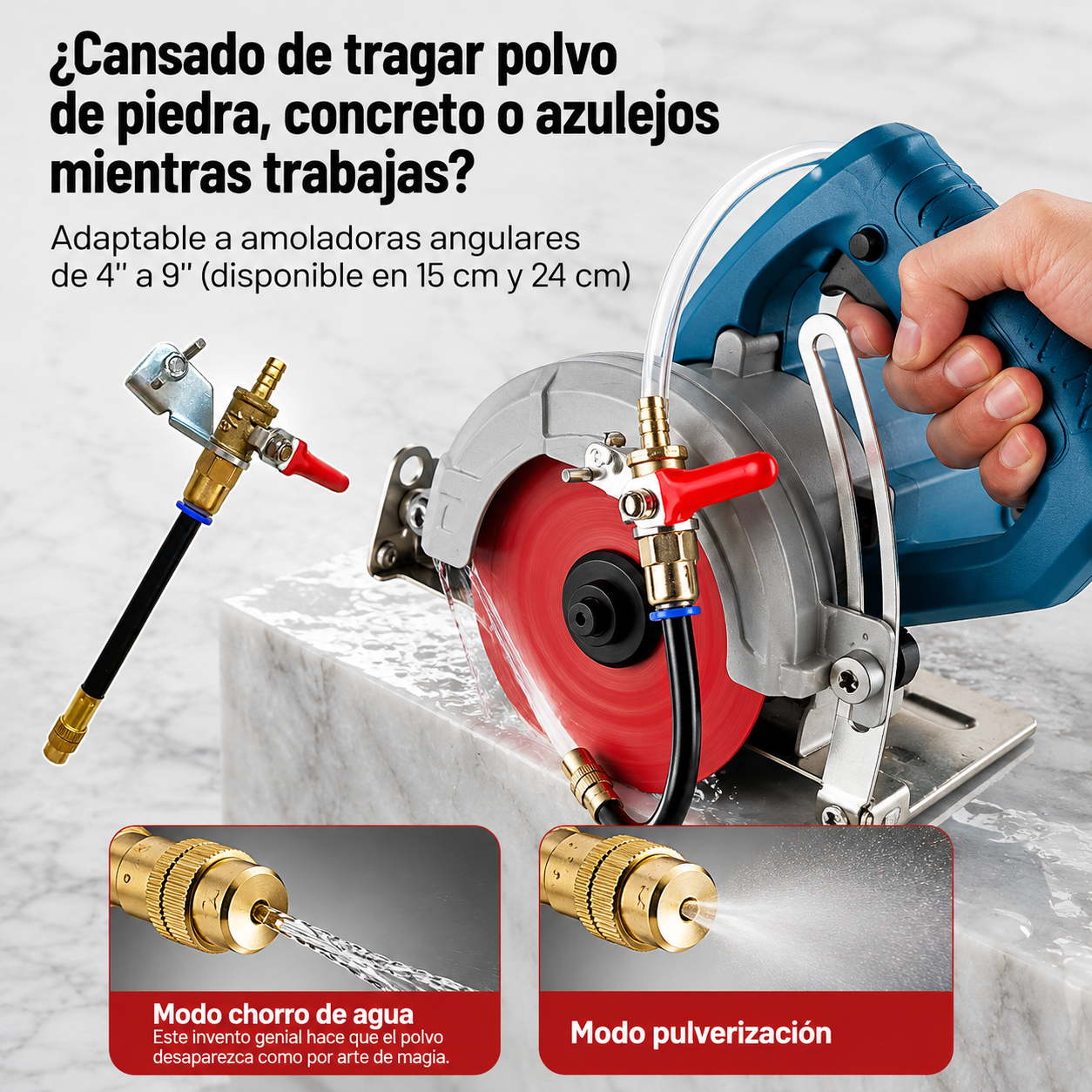 DustMist Pro™ Accesorio pulverizador de agua para amoladora