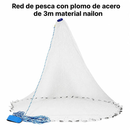 🎣 CastMaster Pro™ Red de Pesca Atarraya (3 m) 🐟✨