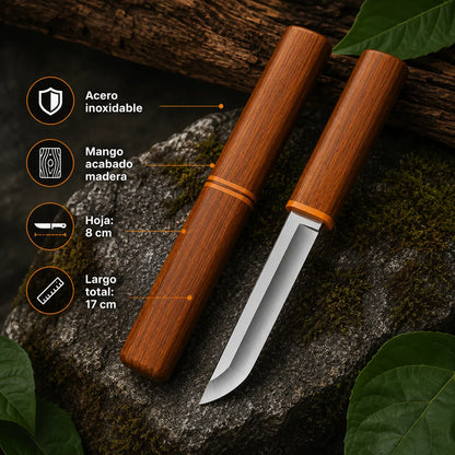 DualEdge™ Juego de Cuchillos Dobles 2 en 1 con Mango de Madera🗡️