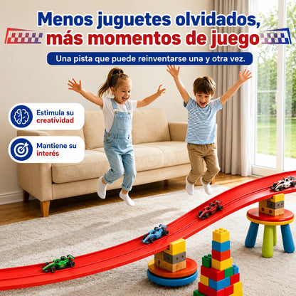 MagicTrackpro™ Pista de Carreras Flexible INCLUYE 4 MINI CARROS🏁