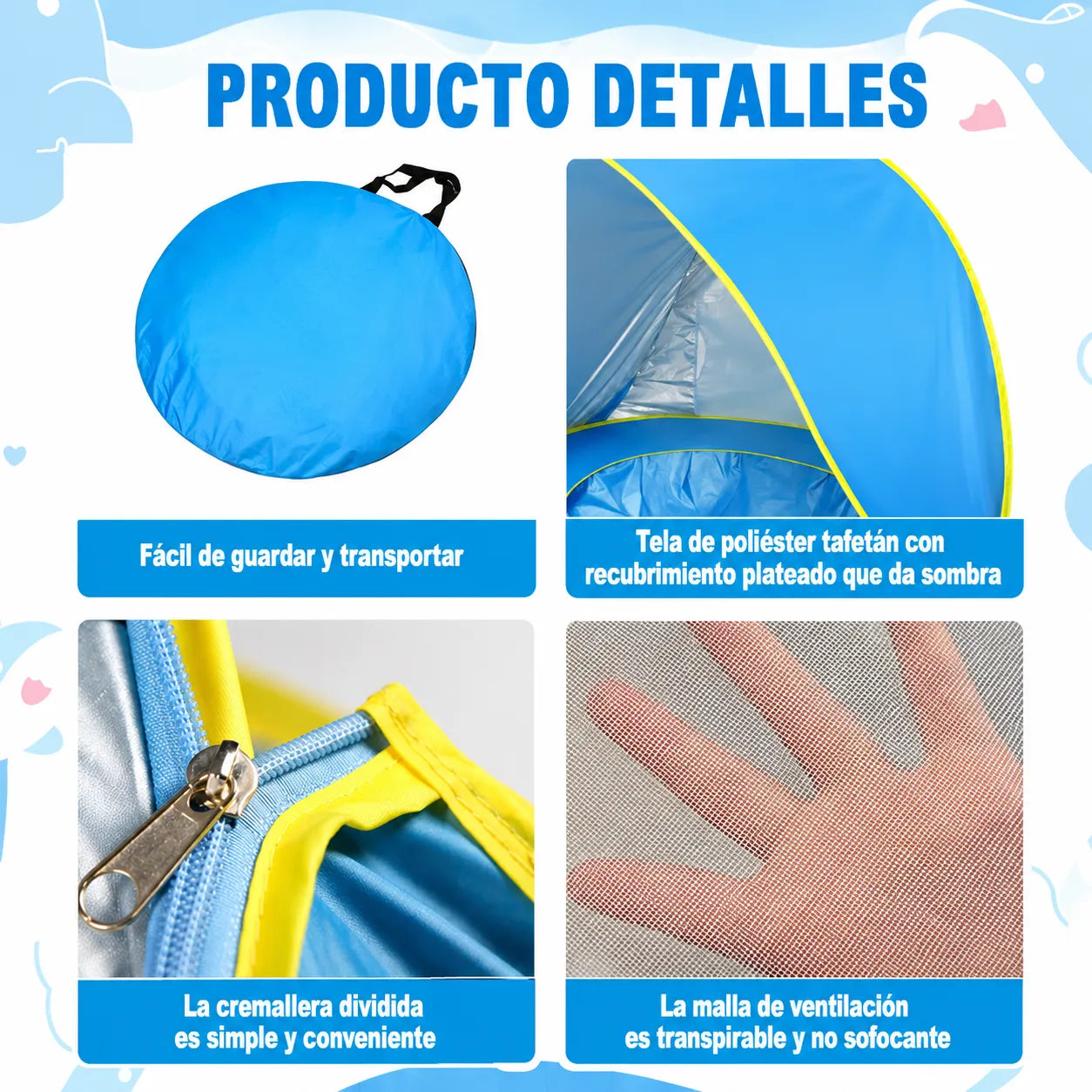 🏖️ SunShade Baby™ Carpa Infantil con Piscina