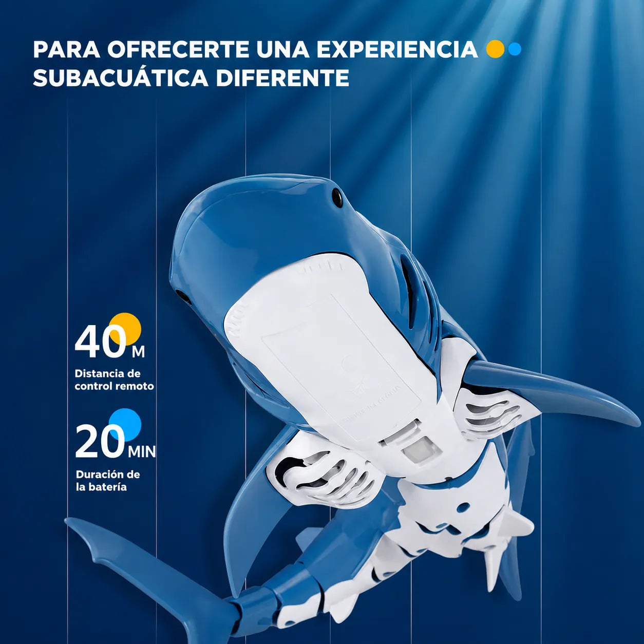 SeaBuddy™ Tiburón con Control Remoto y Nado Realista 🌊✨