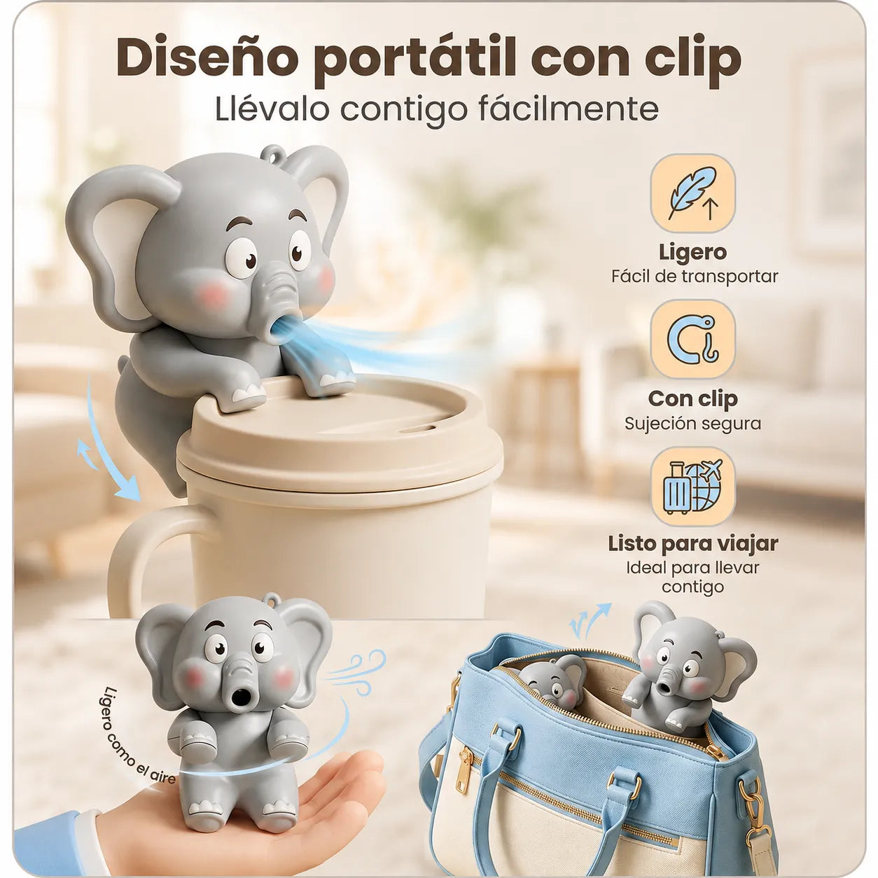 🐘CoolFan Elephant™ Ventilador para Comidas y bebidas