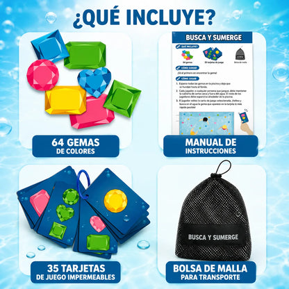 GemSplash™ Juego Submarino con Gemas de Colores 🏊‍♂️