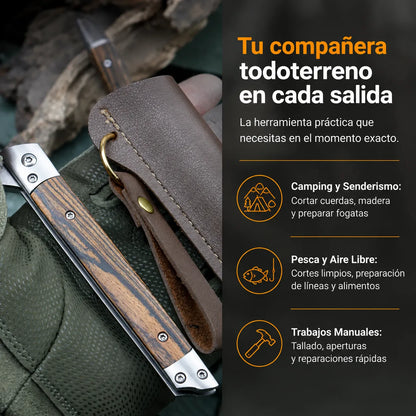 TitanSharpro™ Navaja plegable Mango de Madera UPSELL