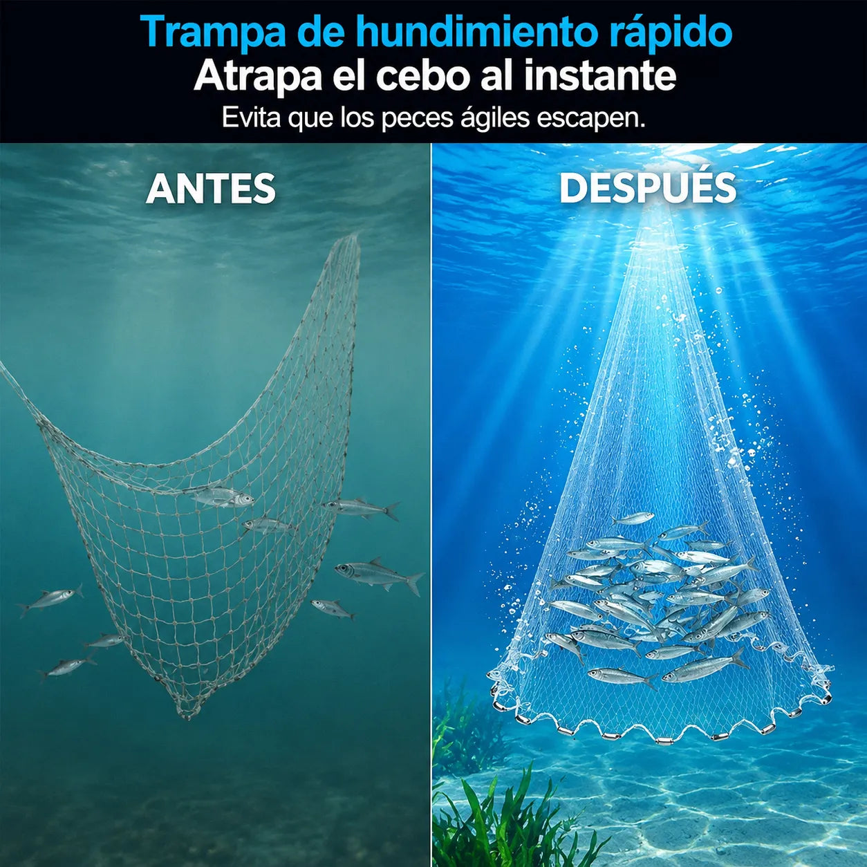 🎣 CastMaster Pro™ Red de Pesca Atarraya (3 m) 🐟✨
