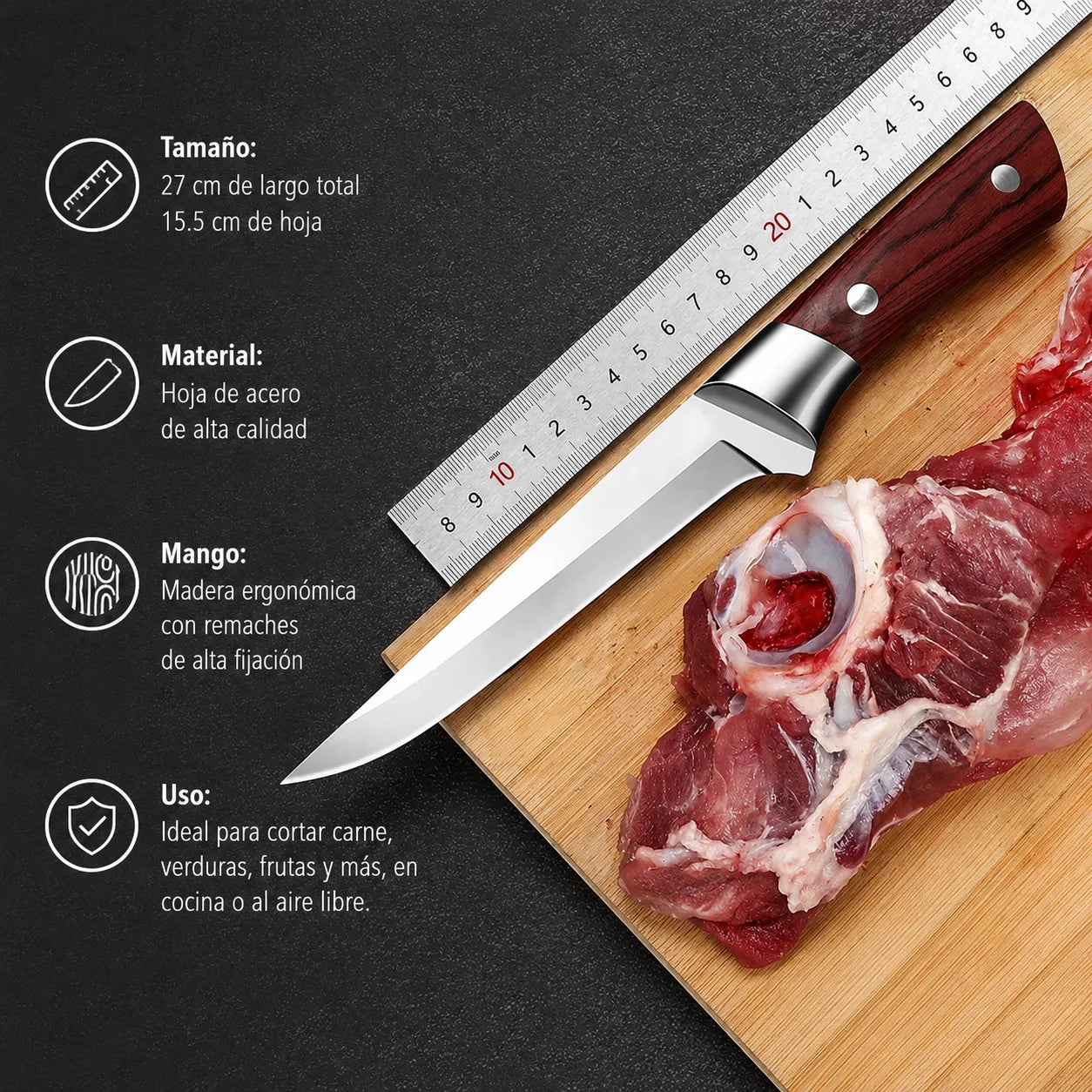 ProCut™ Cuchillo Profesional con Funda Protectora🔪