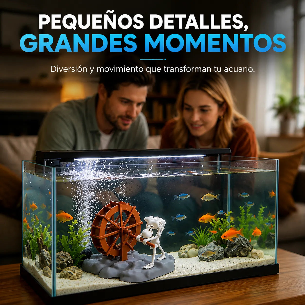 AquaSkeleton™ Esqueleto Dinámico para Acuario (INCLUYE Bomba de aire) 🩻🫧