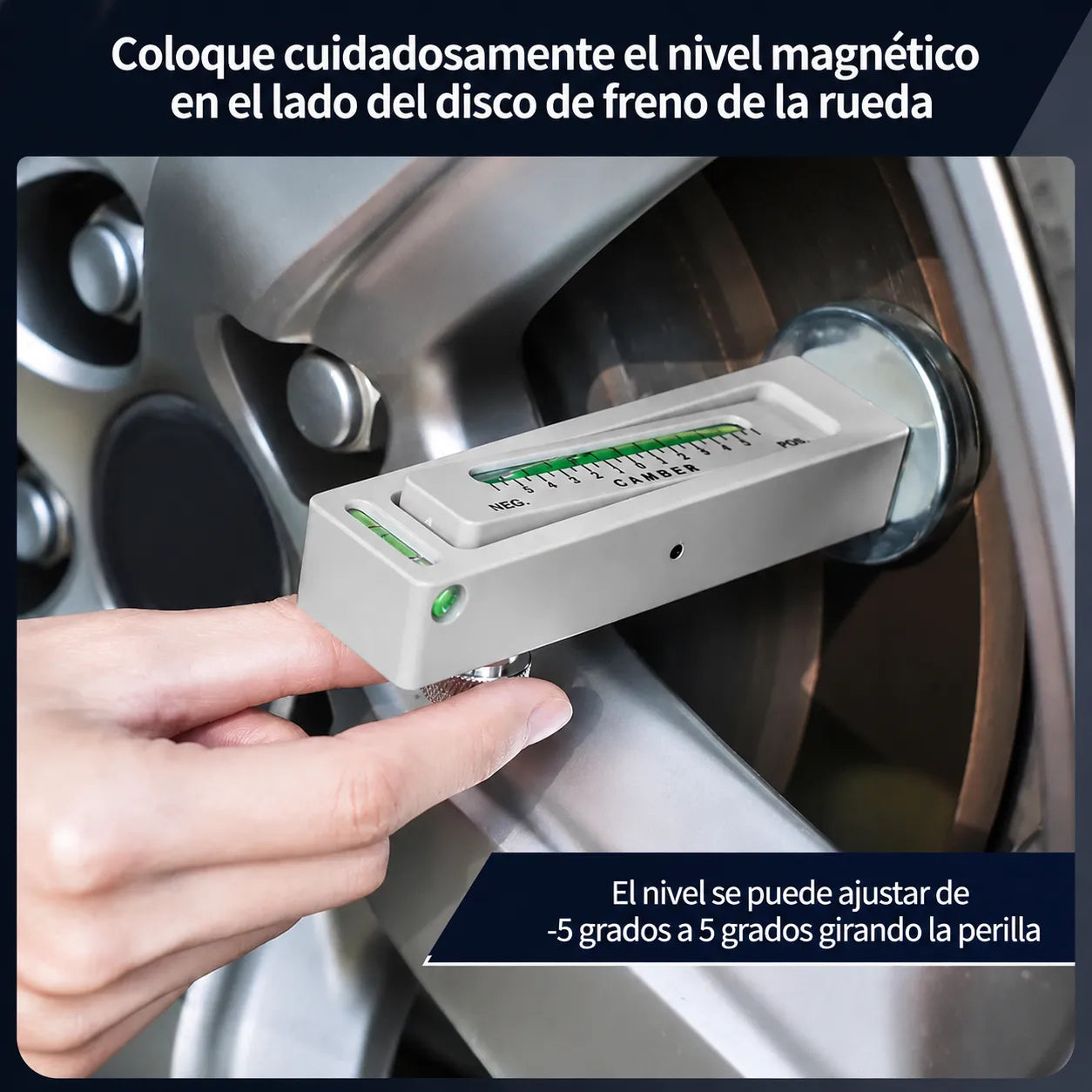 🧲 CamberGauge Pro™ Nivel Magnético para Alineación de Ruedas 🚗✨