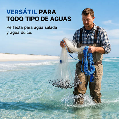 🎣 CastMaster Pro™ Red de Pesca Atarraya (3 m) 🐟✨