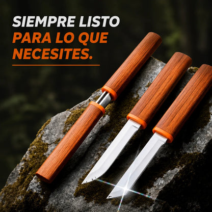 DualEdge™ Juego de Cuchillos Dobles 2 en 1 con Mango de Madera🗡️