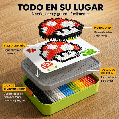 MosaicCraft™ Juego de Mosaico Montessori para Niños👨‍👩‍👧‍👦🧩