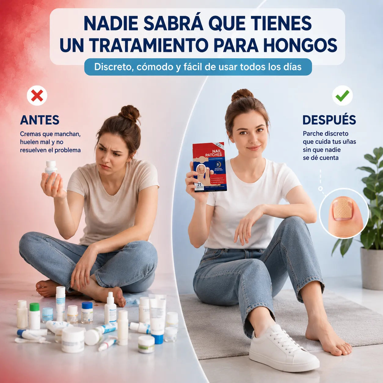 DermaPatch Pro™ Parches antifúngico para hongos (21 Unidades) 🦶