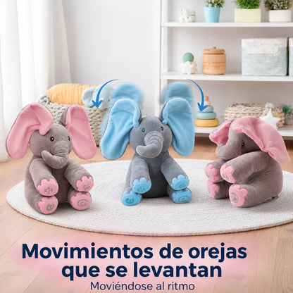 🐘 PeekABoo Elephant™ Peluche Interactivo con Movimiento🎵✨