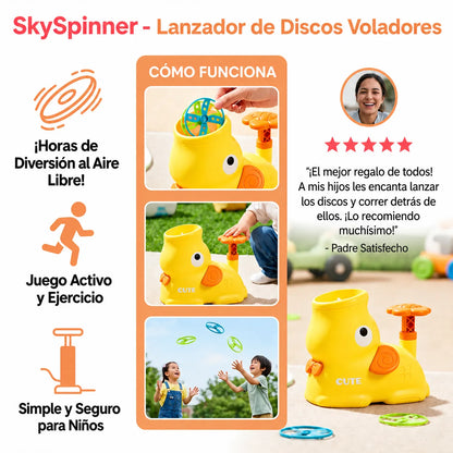 SkySpinner™ Lanzador de Discos Voladores🛸👨‍👩‍👧‍👦