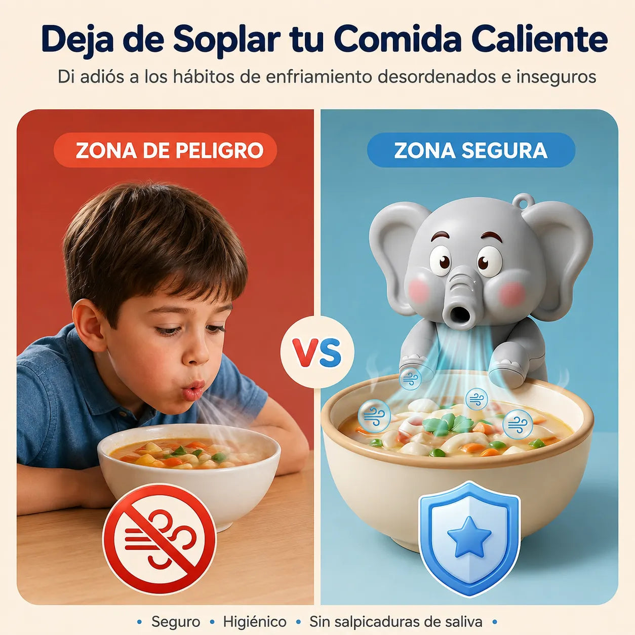 🐘CoolFan Elephant™ Ventilador para Comidas y bebidas