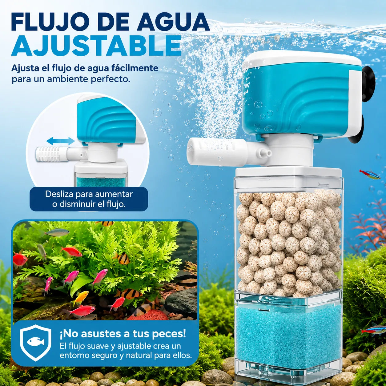 🐟 AquaFlow Pro™ Filtro Automático Silencioso para Acuarios💧