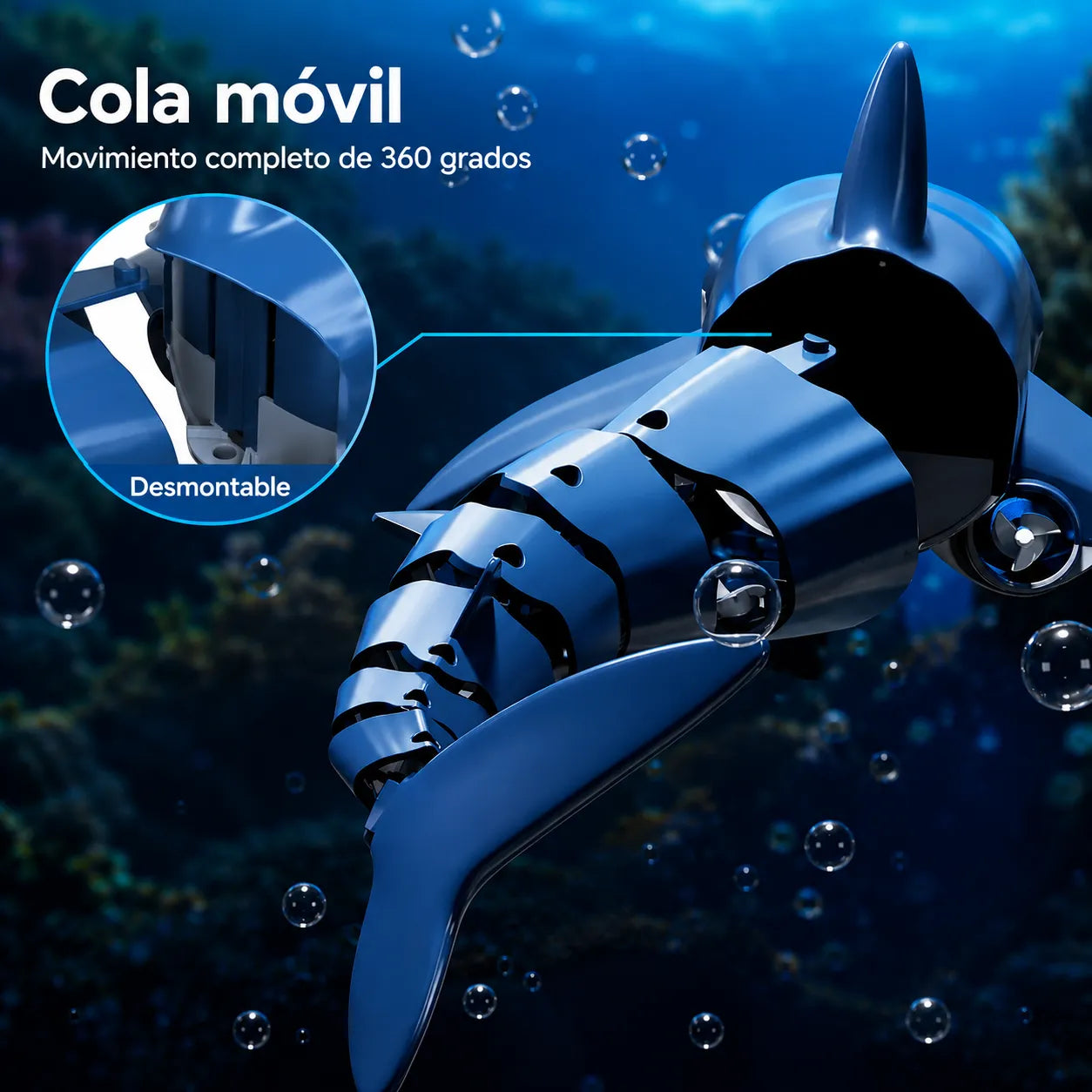 SeaBuddy™ Tiburón con Control Remoto y Nado Realista 🌊✨