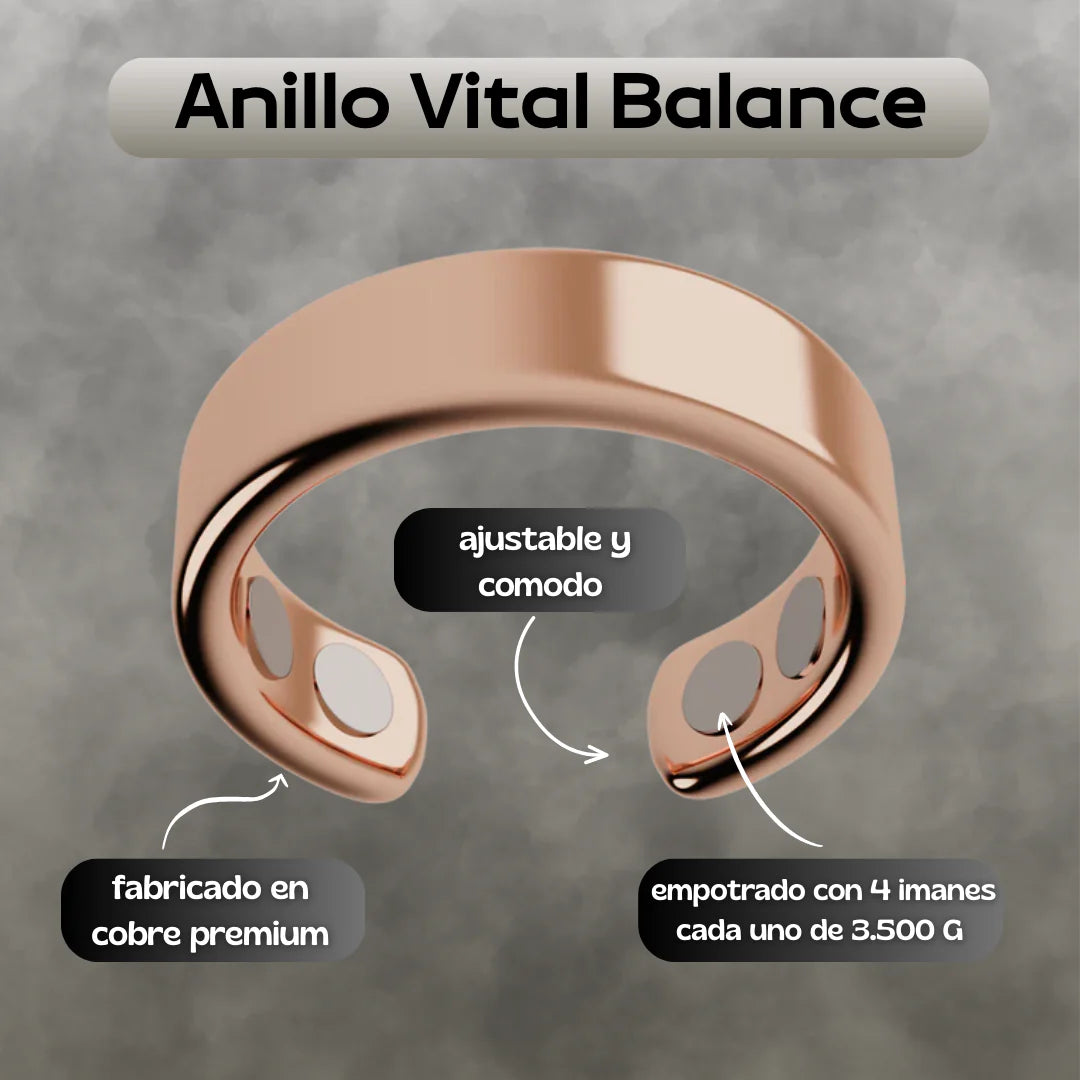 Vital Balance Anillo Magnetico de Cobre