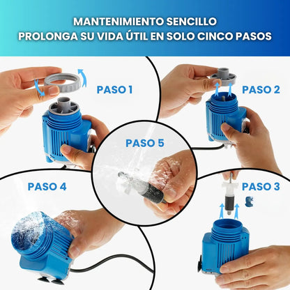 AquaClean™ Limpiador eléctrico de grava para acuario con filtro