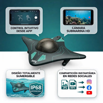 AquaVision™ Dron acuático controlado por app
