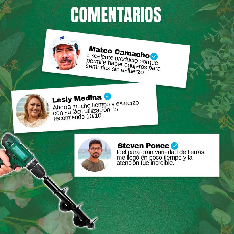 GroundDrill™ Perforador de Tierra para Taladro