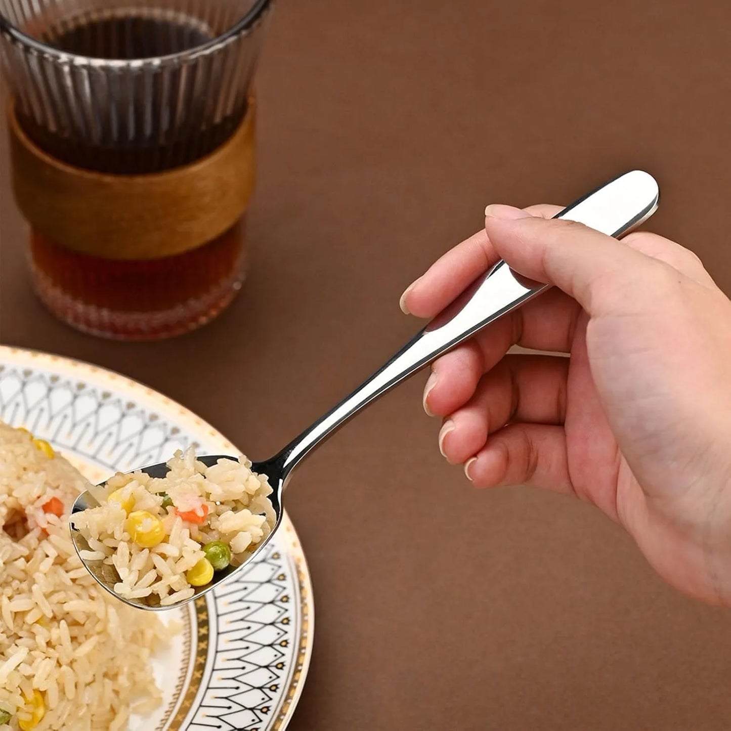 LuxeSpoon™ Cucharas Cuadradas de Acero Inoxidable (2 Unidades) -