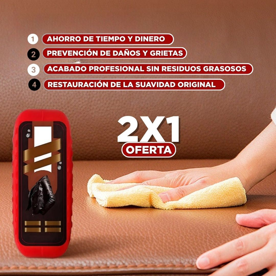 LeatherMaster™  Cepillo + liquido restaurador de cuero OFERTA 2X1