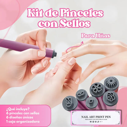 GlamStamp™ Kit de Pinceles para Uñas