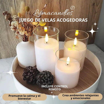 Lumacandles ® Juego de Velas Acogedoras