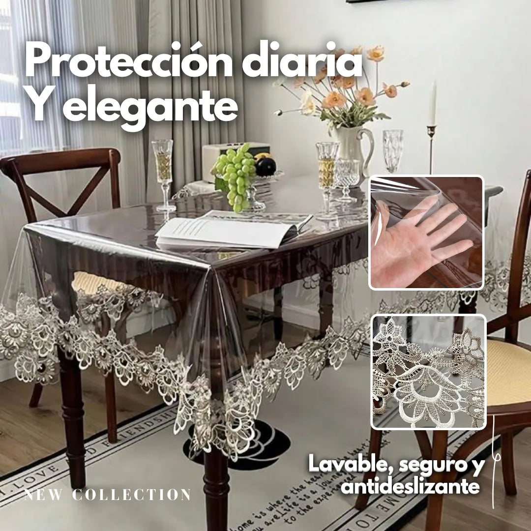 LuxeCover™ Mantel Transparente Lavable