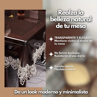 LuxeCover™ Mantel Transparente Lavable