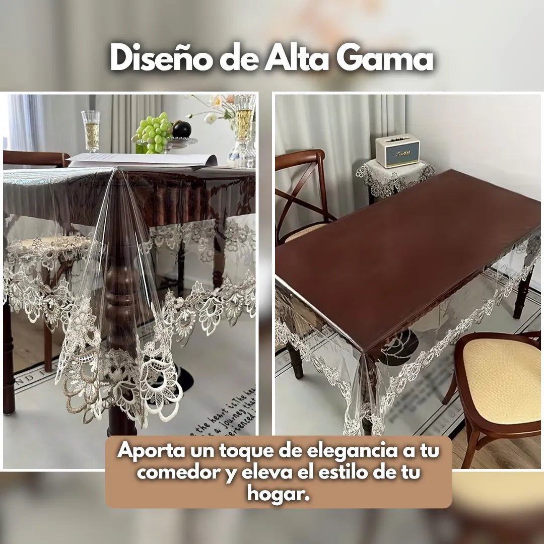 LuxeCover™ Mantel Transparente Lavable