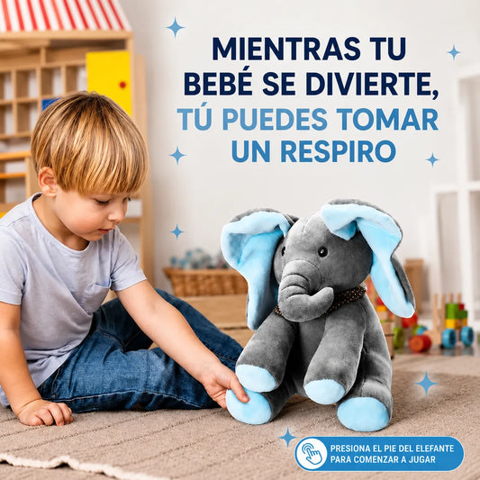 🐘 PeekABoo Elephant™ Peluche Interactivo con Movimiento🎵✨
