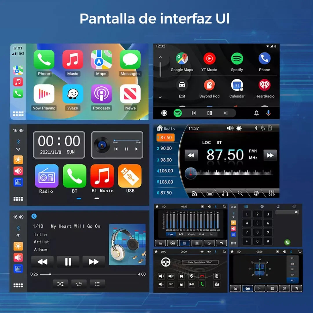 Autoestéreo Radio con Pantalla Bluetooth