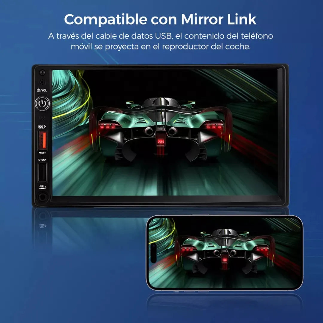 Autoestéreo Radio con Pantalla Bluetooth