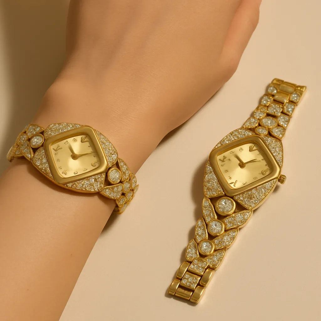 Crystelle™ Reloj de cuarzo Vintage + Caja Premium