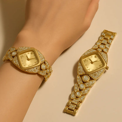 Crystelle™ Reloj de cuarzo Vintage + Caja Premium