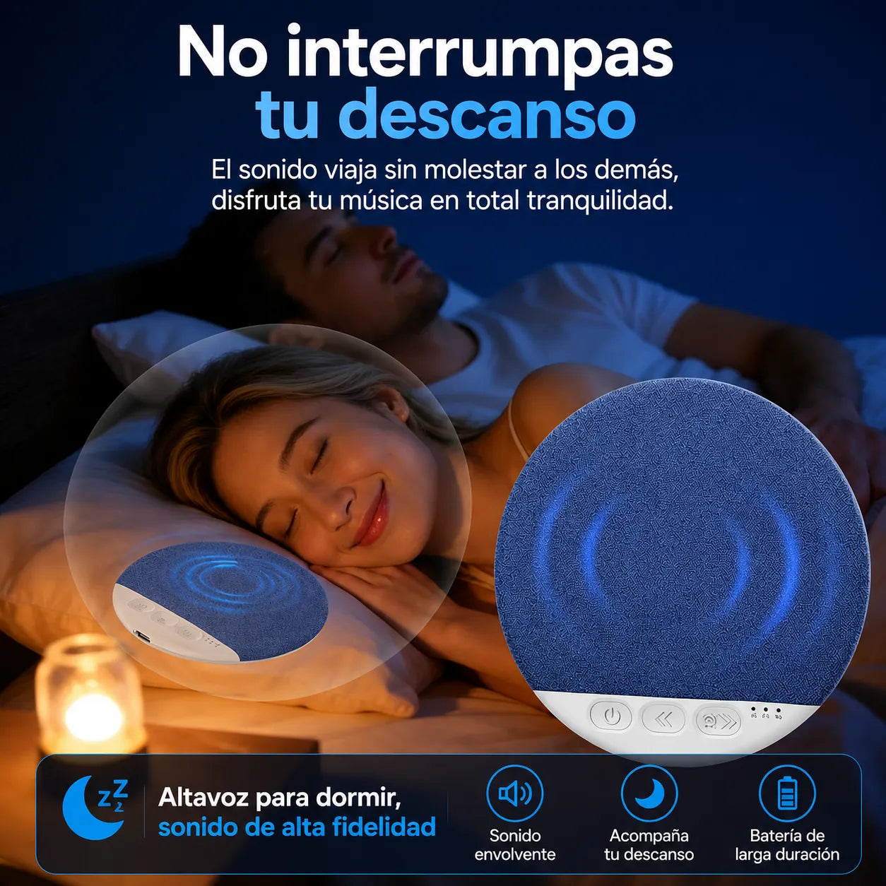 SleepSonic™ Altavoz de Conducción Ósea con Ruido Blanco💤🛏️