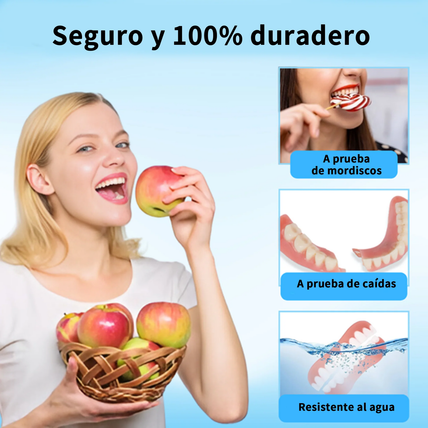 Sonrisa perfecta™ Prótesis de Silicona superior