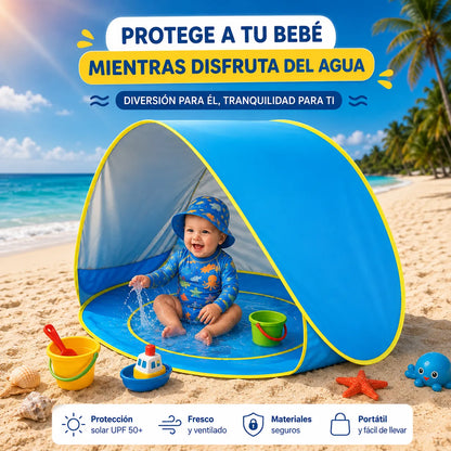 🏖️ SunShade Baby™ Carpa Infantil con Piscina