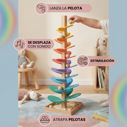 RainbowSlide™ Torre de madera Montessori