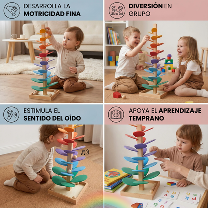 RainbowSlide™ Torre de madera Montessori