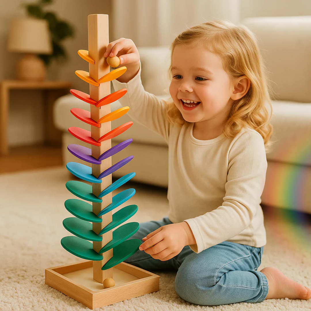 RainbowSlide™ Torre de madera Montessori